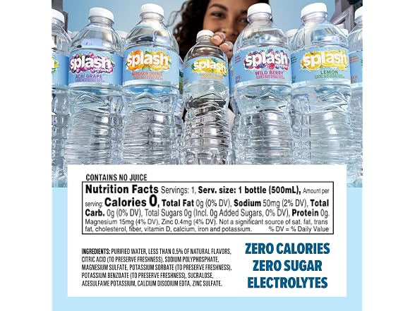 Splash Refresher Acai Grape Water 6 Pack