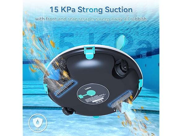Cordless Robotic Pool Cleaner, 70 Mins Runtime
