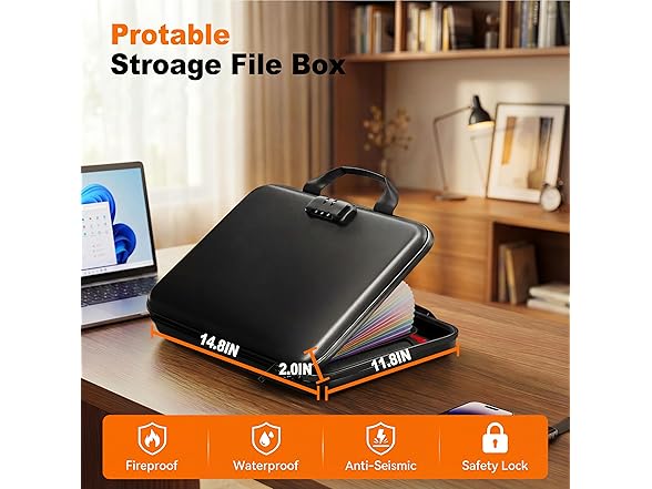 IPYIPY fireproof document box