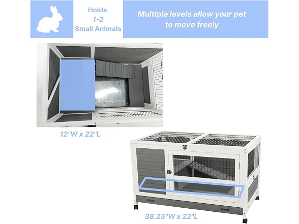 Trixie Natura Small Indoor Rabbit Hutch, Pet House