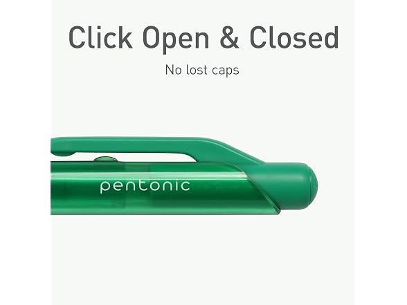 Pentonic G-RT Retractable Gel Pens, 10 Colors
