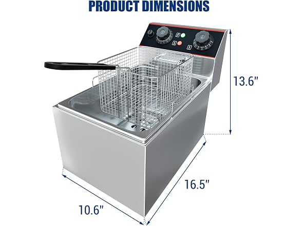 Professional Electric Deep Fryer for Home 8L