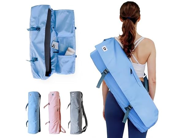 $7.99, Was $14.99, 46% Off! Tumaz Padded Yoga Mat Bag Powder Blue dealfomo