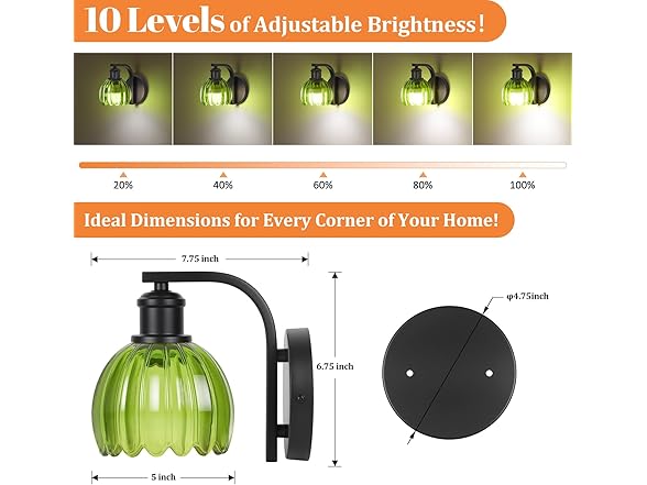 VerRon B0F1FLF17S Wall Sconce Set of Two