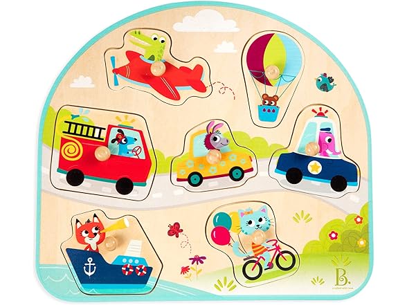B. toys – 4 Wooden Peg Puzzles
