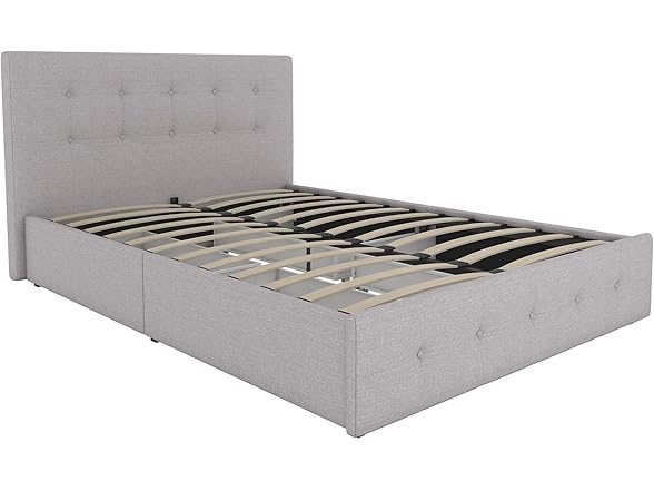 DHP Rose Upholstered Platform Bed with U