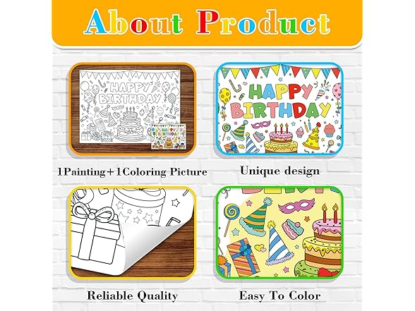 Mchotiy Birthday Giant Coloring Poster