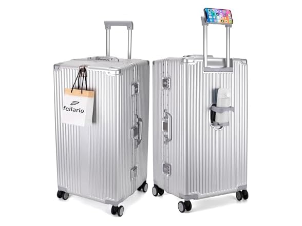 feilario Aluminum Frame Checked Luggage