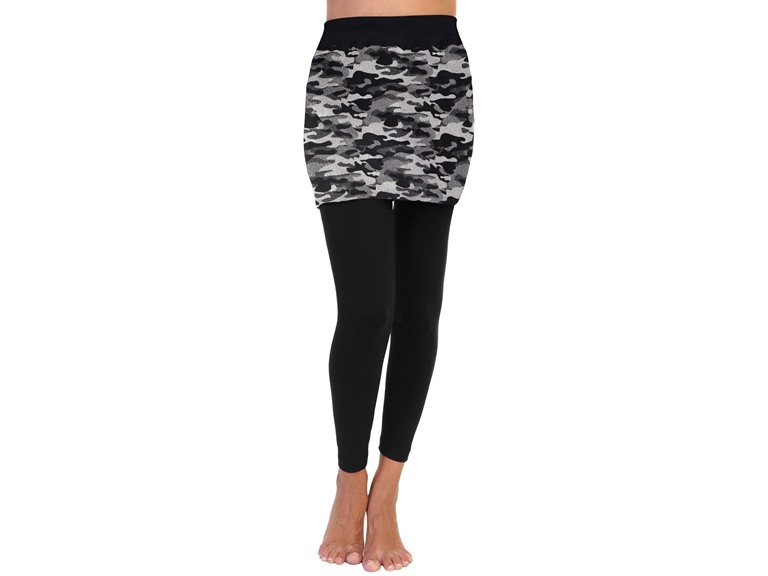Angelina 021_CAMO_1_S-M Small - Medium Blend Mini Skirt Leggings, Regular and Queen Size Camo (1 Pack)