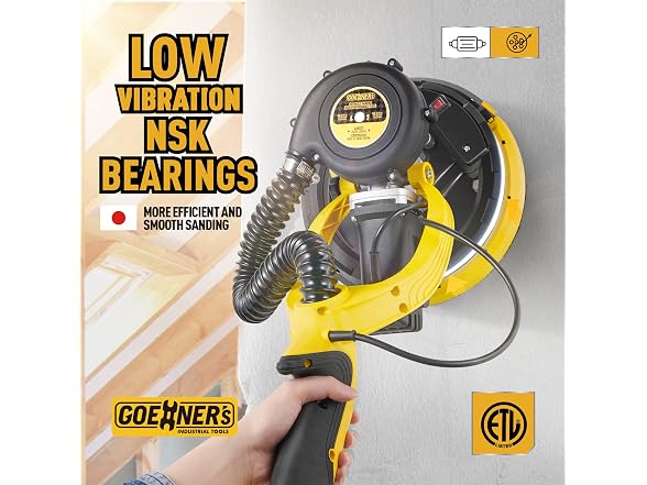 Electric Drywall Sander w/ Vacuum 7-Speed