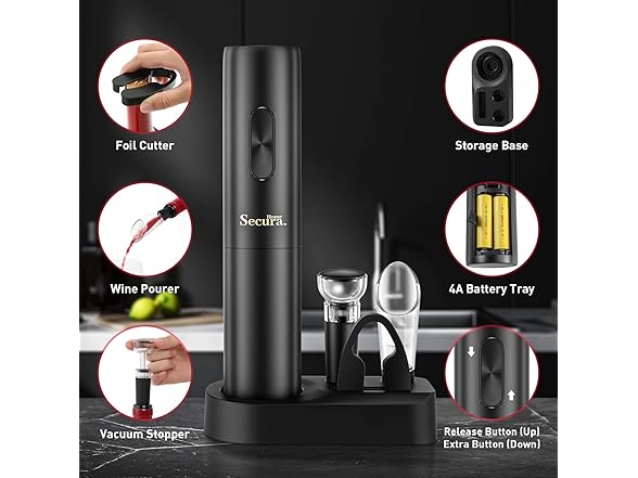 Secura Electric Battery Operated Wine Opener