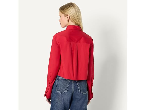 AE Womens Modern Oversized Button Down Shirt