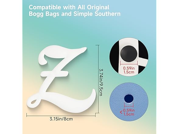 Yonuni Letter Charms for Bogg Bag