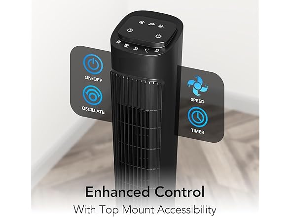 EZ-CHILL 36-in Tower Fan with Remote