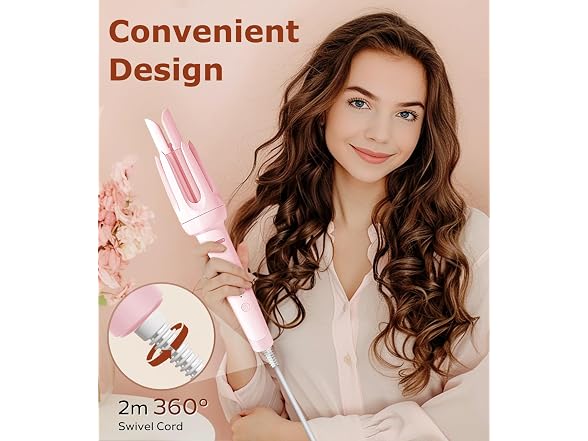 Auto Hair Curler, 4 Temps & 3 Timers
