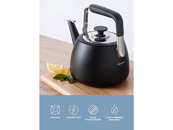 Sur La Table 2qt Steel Kettle Black