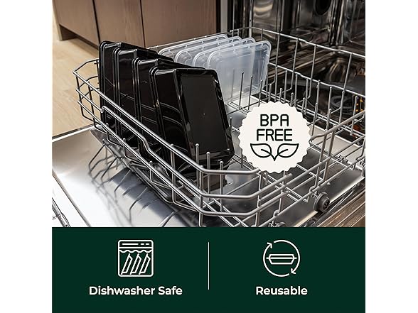 Enther Meal Prep Containers 12 Pack 1 Compartment