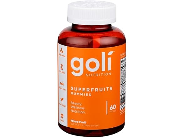 60CT Goli Nutrition Mixed Fruit Superfruits Gummies