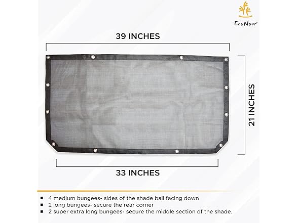 EcoNour Sun Shade for Jeep Wrangler JL 2