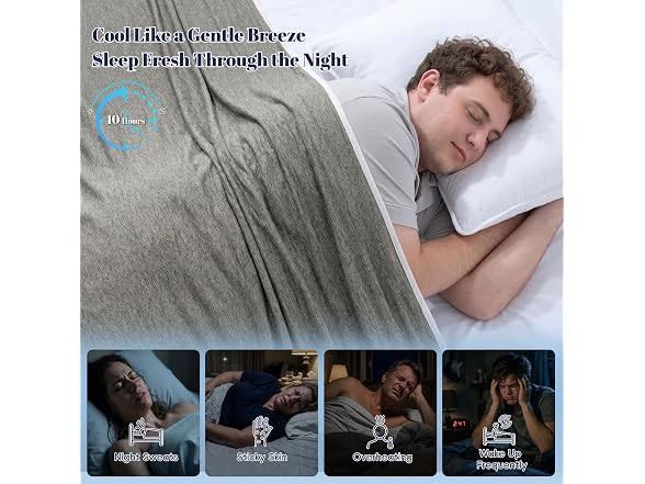 PHF Charcoal Grey Cooling Blanket King 108"x90"