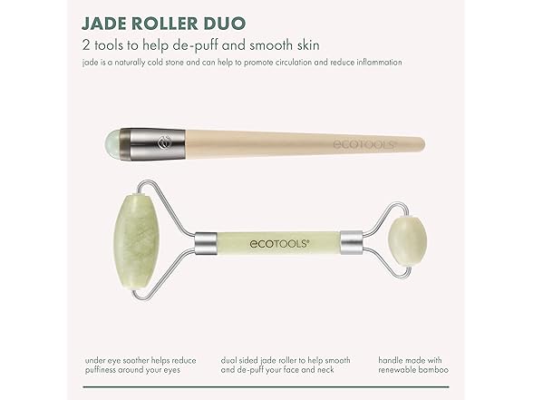 EcoTools Jade Facial Roller and Eye Roller Duo