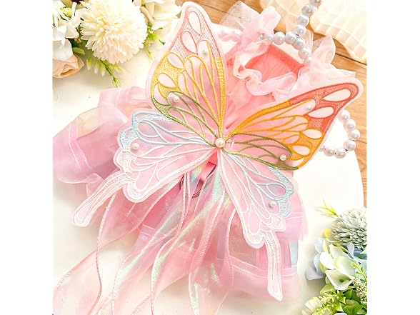 BAMY Butterfly Wings Dog Dress,Summer Cat Sk