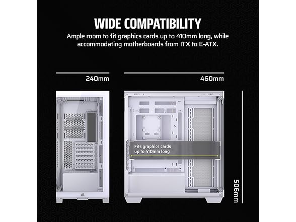 CORSAIR 3500X Mid-Tower ATX PC Case - White