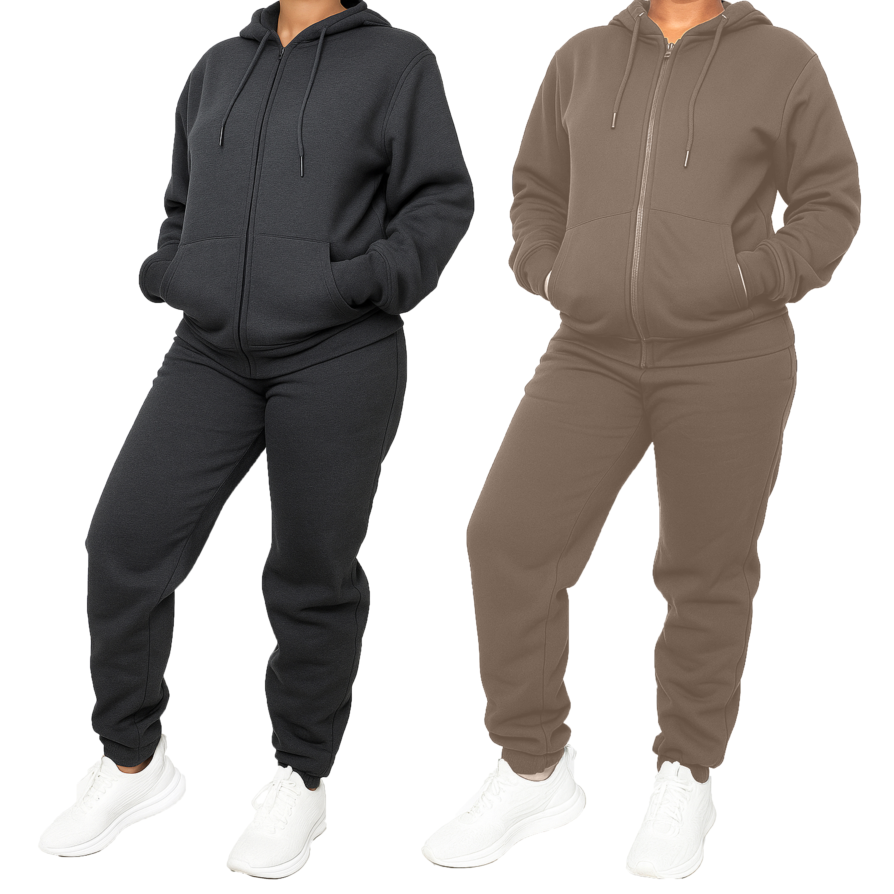 Womens Fleece-Lined Hoodie & Jogger Sets - Gallery 31