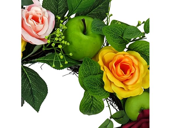 National Tree Company Apple Peony Wreath