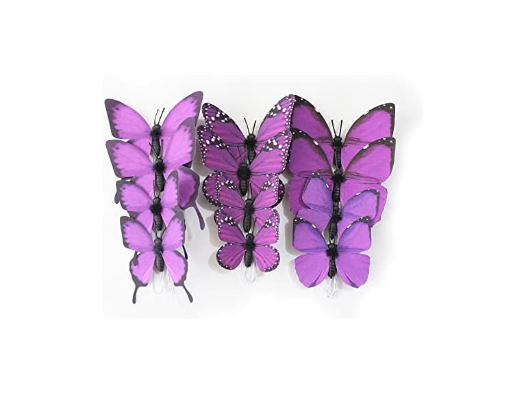 12pcs 2size Butterfly Decorations - Gallery 13