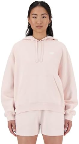 New Balance Women's Sport Essentials Fleece Hoodie, Quartz Pink, X-Large