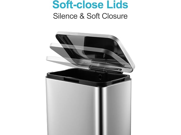 OUTLANE 13 Gallon Stainless Steel Kitchen Trash Can