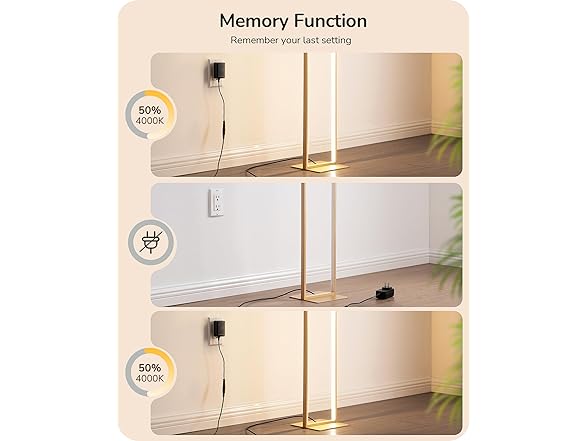 Gold 55" Rectangular Corner Light