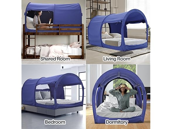 LEEDOR Bed Tent Dream Canopy Shelter Pop Up Full