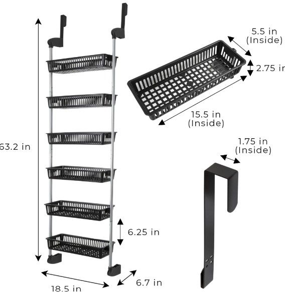 Smart Design Over-The-Door 6-Tier Organizer - Gallery 6