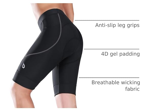 Baleaf Women (L) Women's 4d Padded Bike Shorts