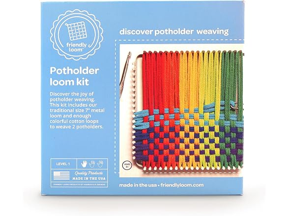 Friendly Loom 7” Traditional Potholder