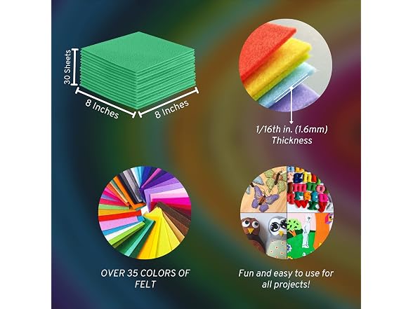 FabricLA Acrylic Felt Sheets for Crafts