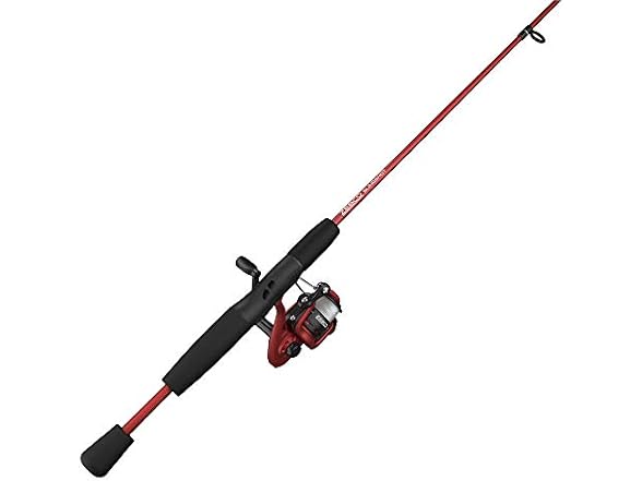 Zebco Slingshot Spinning Rod & Reel Combo, Red