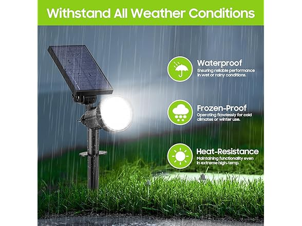 Bosceos 6-Pack Solar Spotlights