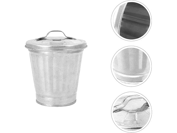TOYANDONA Galvanized Trash Can Bucket