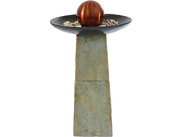Sunnydaze Freestanding Slate Outdoor Water Fountain