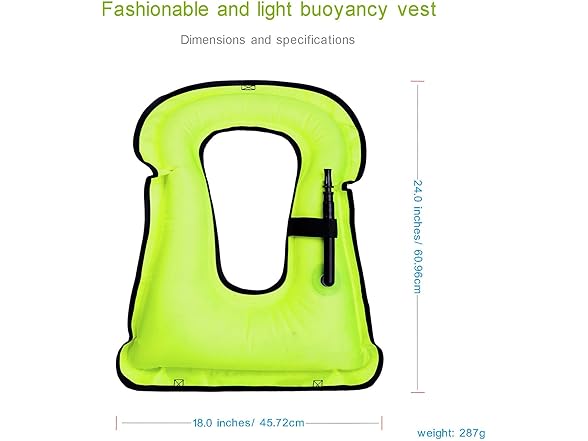 Inflatable Snorkel Vest for Adults Kids