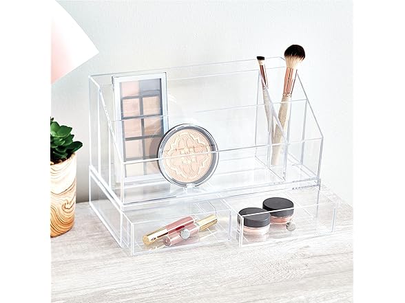 iDesign 5-Section Makeup Organizer Clear
