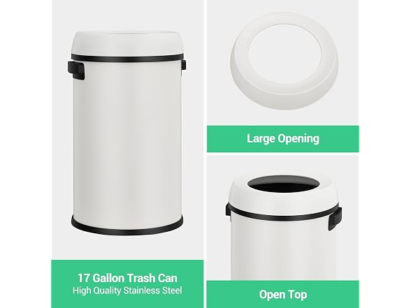 OUTLANE 17 Gal/65 L Round Kitchen Trash Can