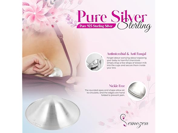 Semozen Silver Nursing Cups