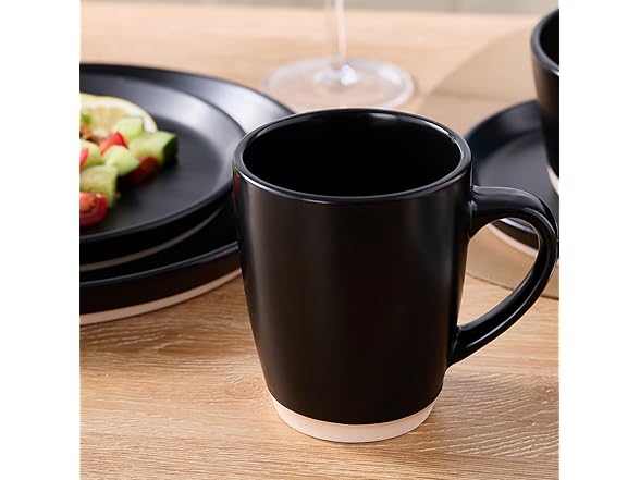 Stone Lain Jules 16Pc Black Dinnerware Set