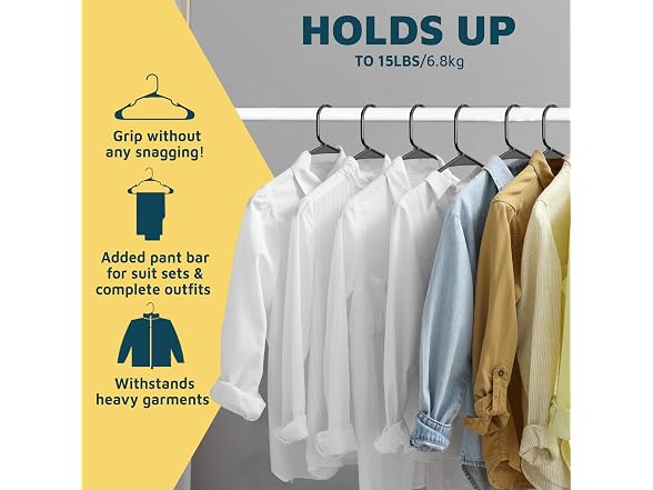 Lifemaster Plastic Clothes Hanger Set - 120 Pieces Black 