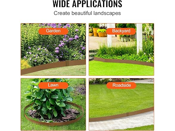 VEVOR 10-pack Steel Garden Edging Borders