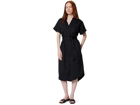 Amazon Essentials Women SS Button-Down Dress w/ Belt - Gallery 6